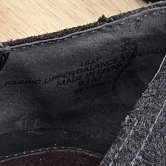 Liz Claiborne Womens 9.5M Wool Fabric Lilly Slip-On Shoes Flats Gray Buckle - Picture 8 of 8